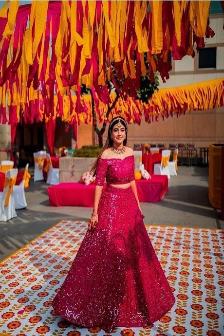 Party Wear Red Lehenga choli For Girls ...